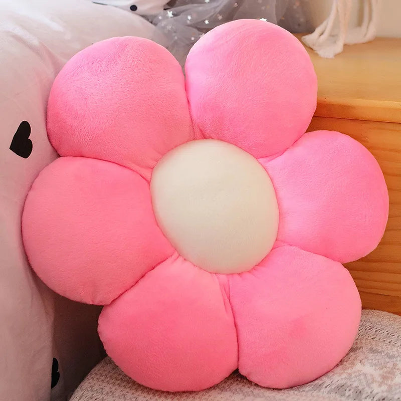 Furry Plush Flower Cushion