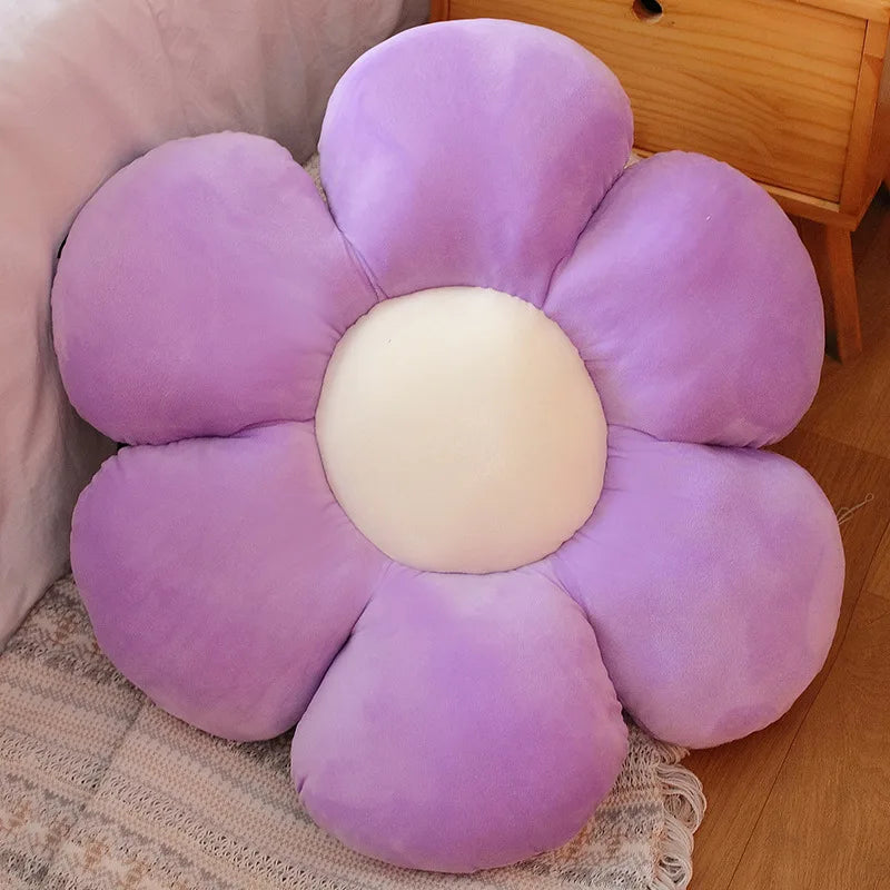 Furry Plush Flower Cushion