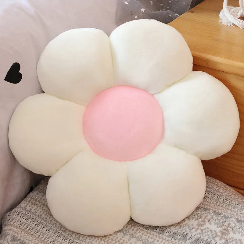 Furry Plush Flower Cushion