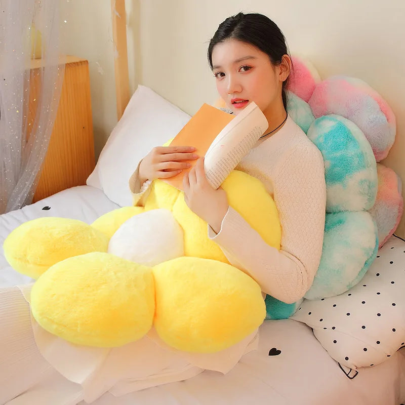 Furry Plush Flower Cushion
