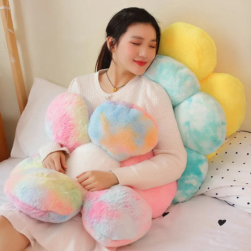 Furry Plush Flower Cushion