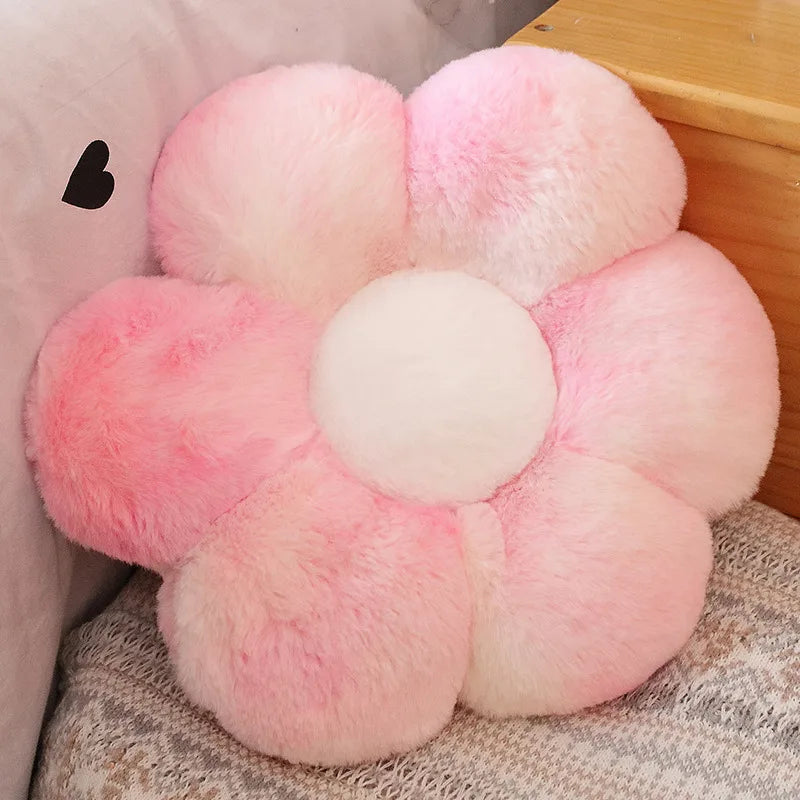 Furry Plush Flower Cushion