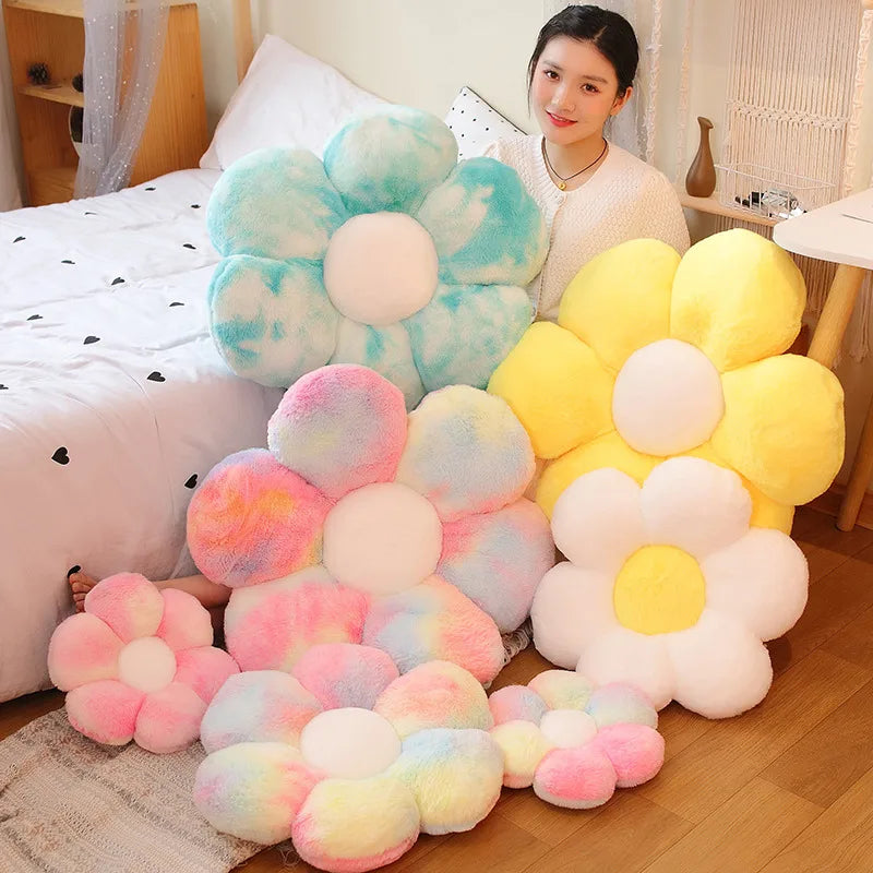 Furry Plush Flower Cushion