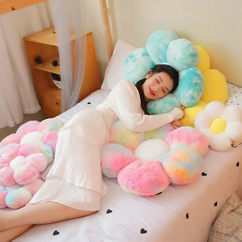 Furry Plush Flower Cushion
