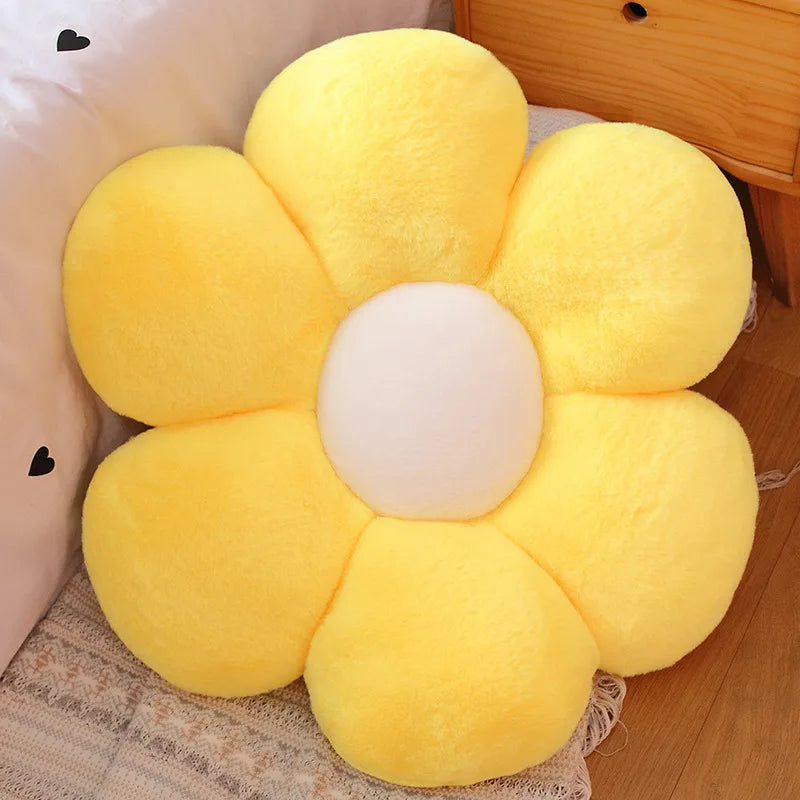 Furry Plush Flower Cushion