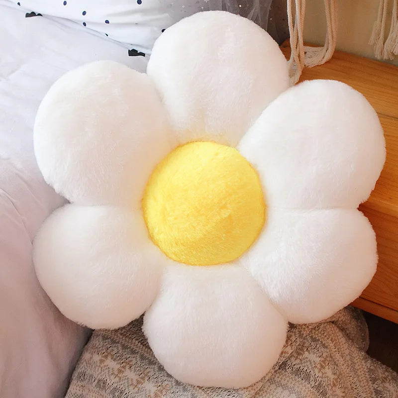 Furry Plush Flower Cushion