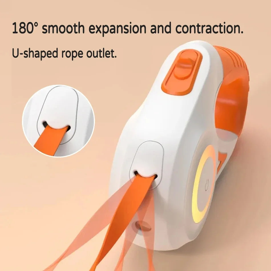 LED Retractable Dog Leash with light