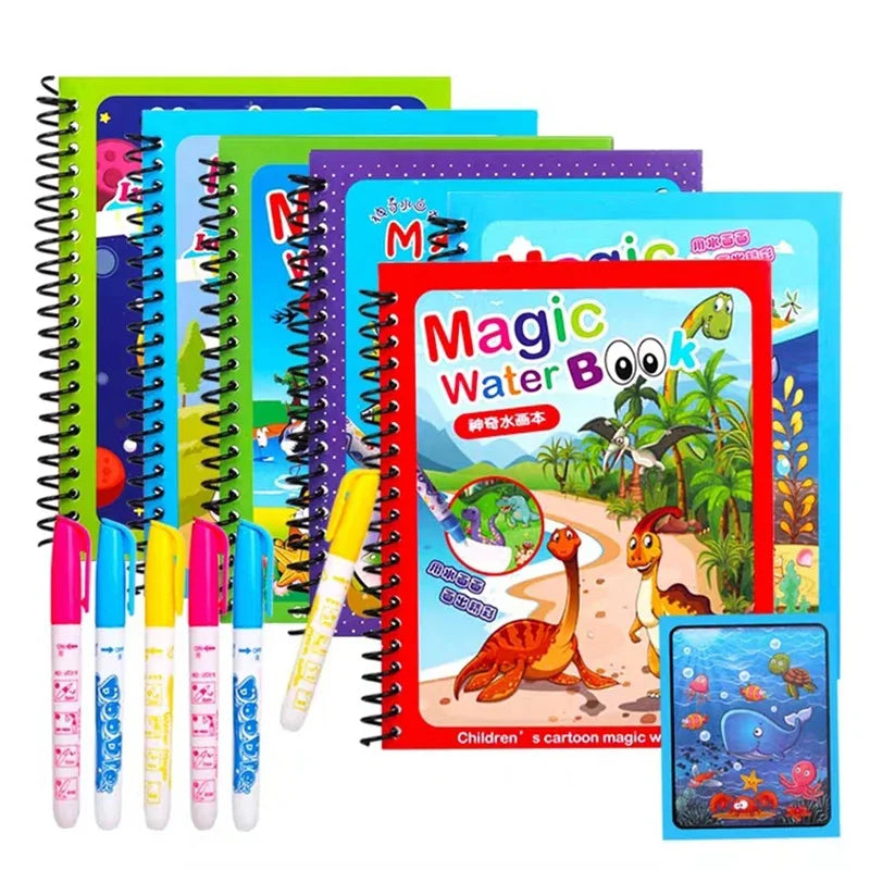 Magical Book with Pen Water Drawing
