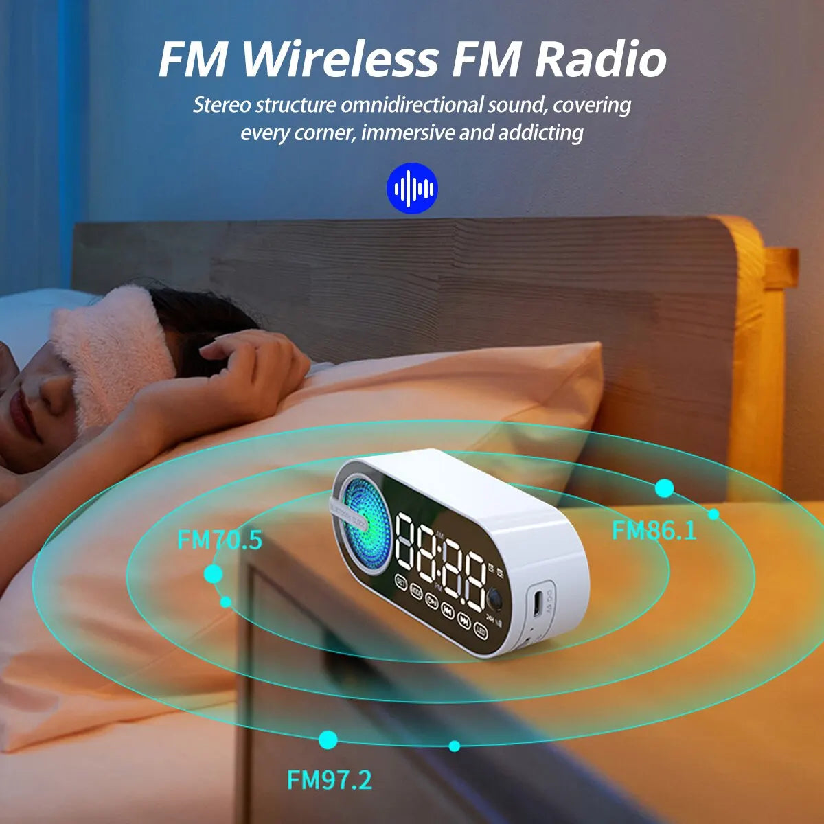 Wireless Bluetooth Speaker Alarm Clock