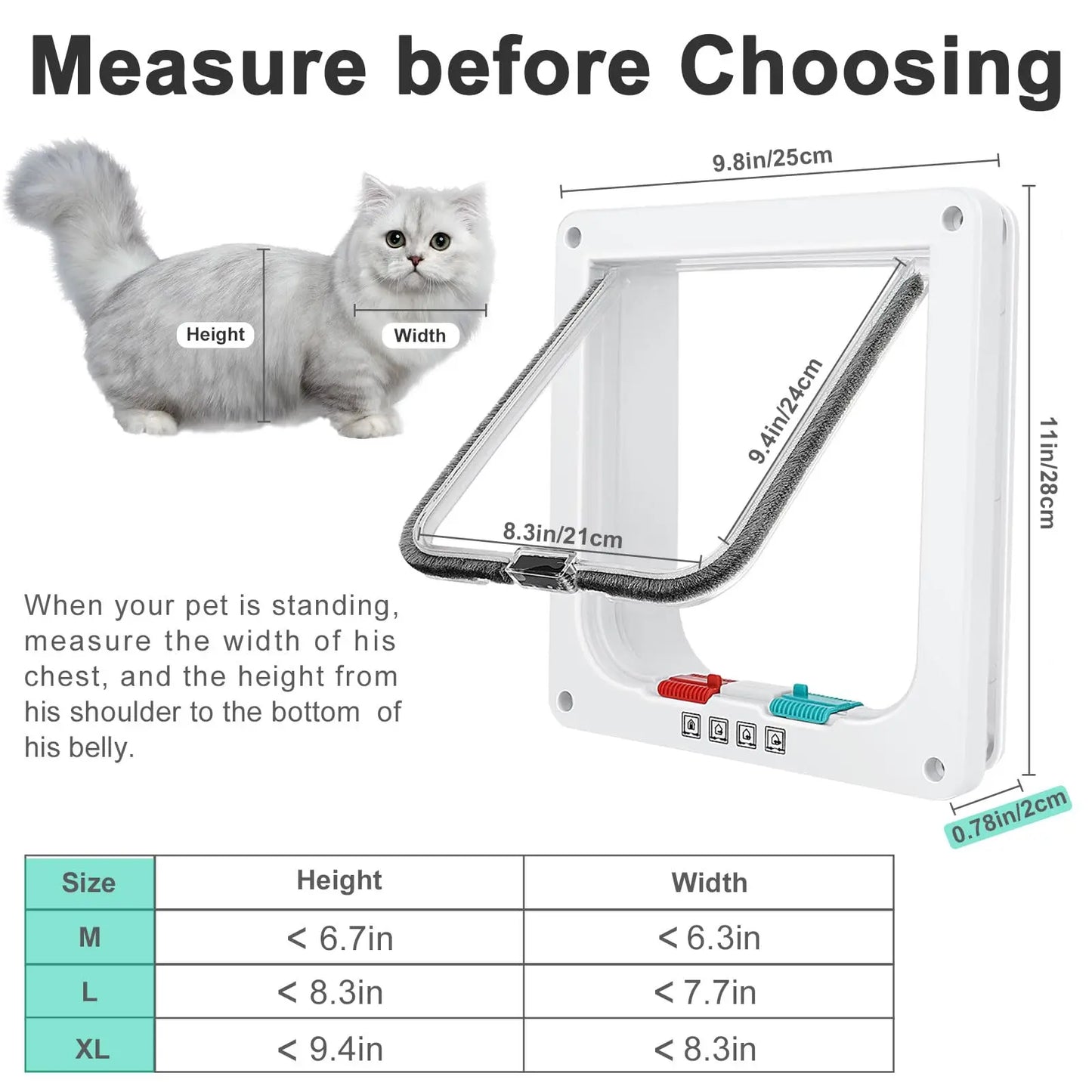 Pet Flap Magnetic Door