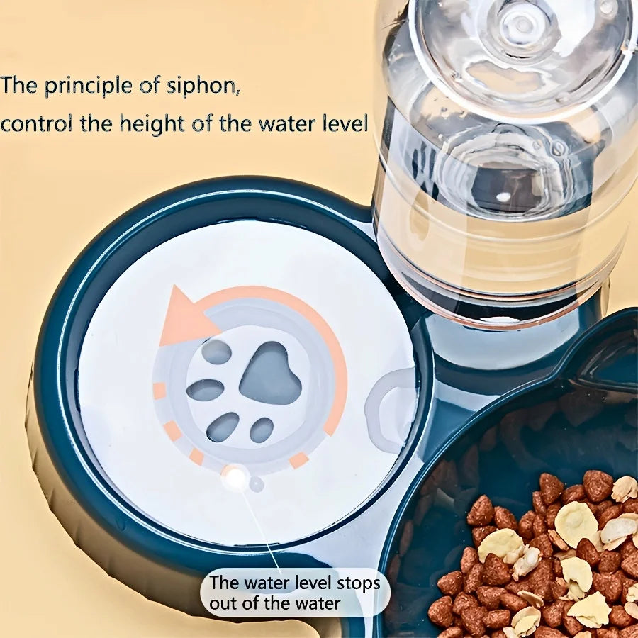 Pet Bowls With Water Feeder, 3 In 1 Ear Design