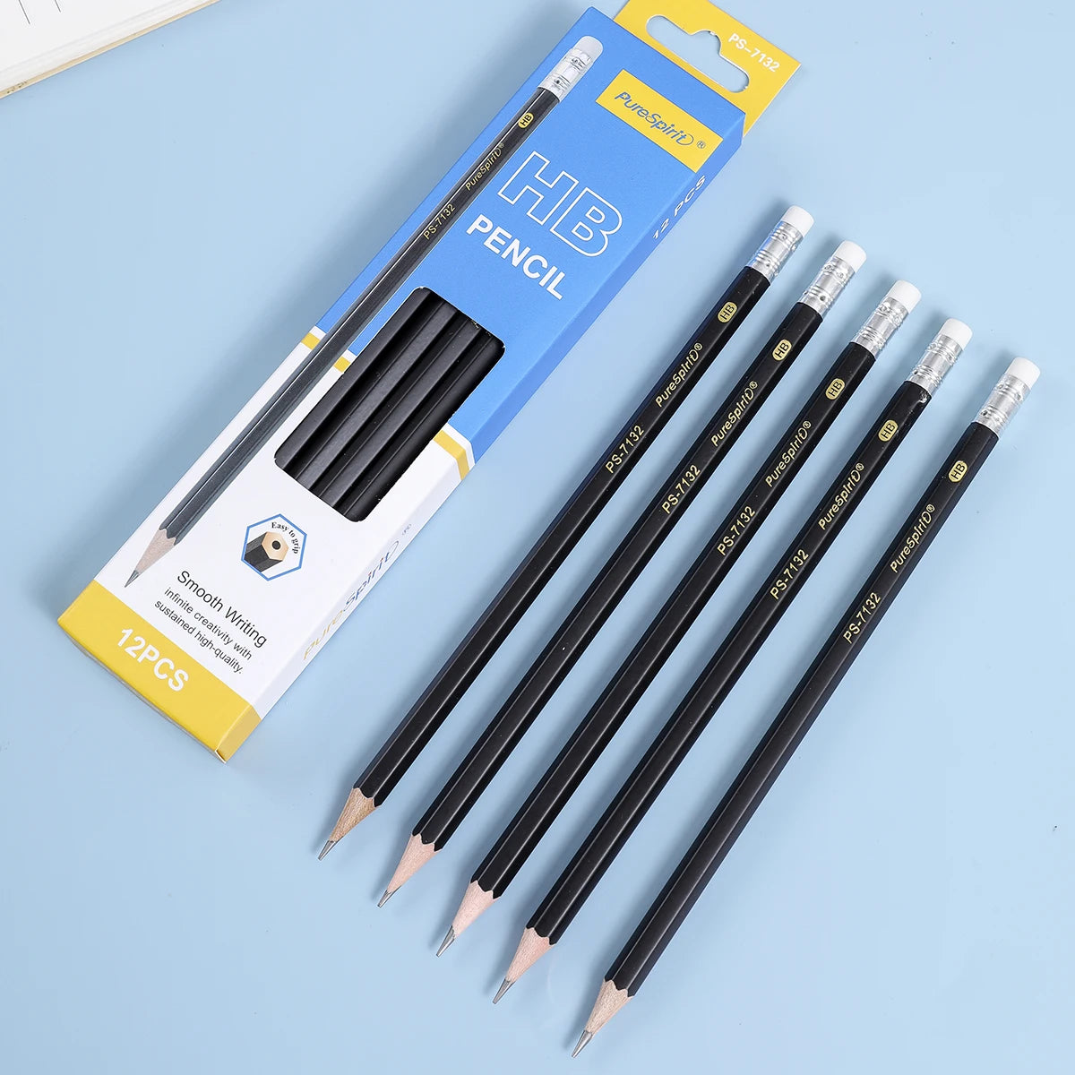 12PCS Woodcased Pencils with Eraser