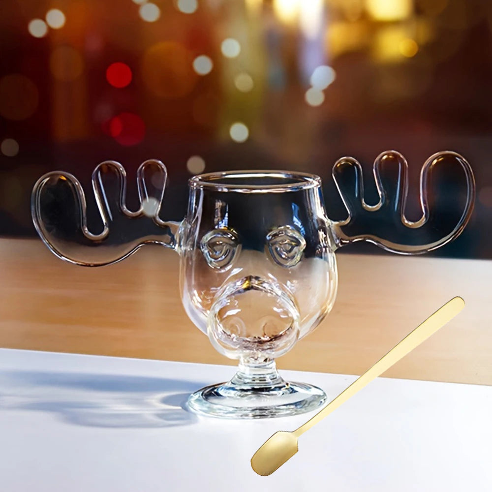 Reindeer Cocktail Glass