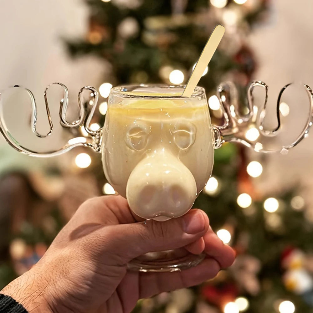 Reindeer Cocktail Glass