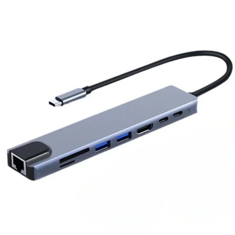 8 in 1 USB C HUB Type C Splitter with SD card reader