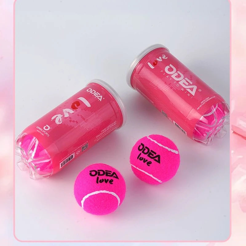 Pink tennis balls