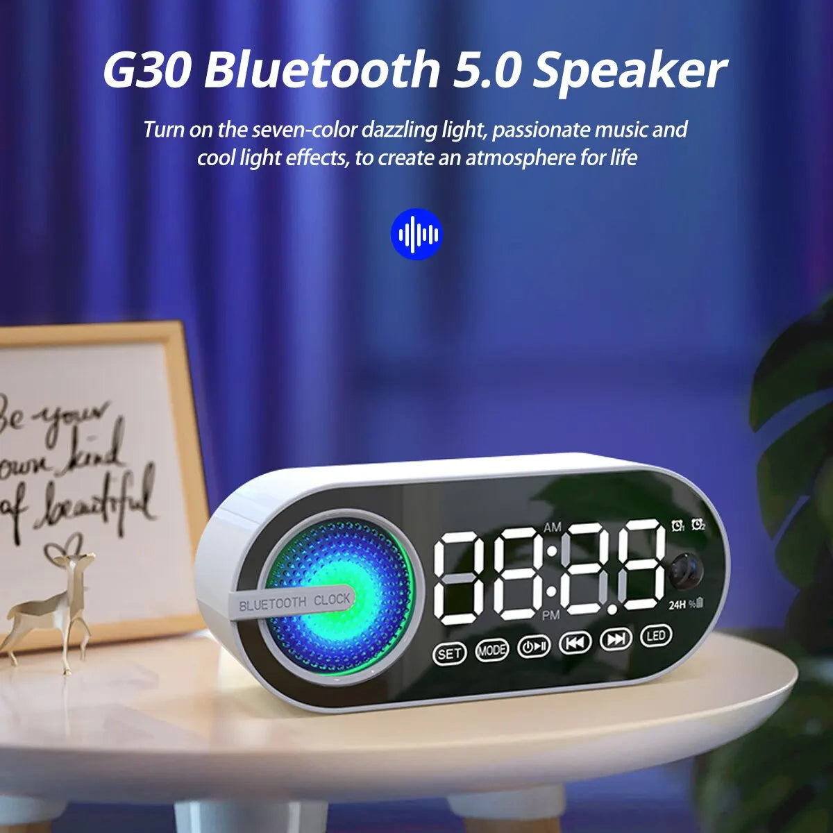 Wireless Bluetooth Speaker Alarm Clock