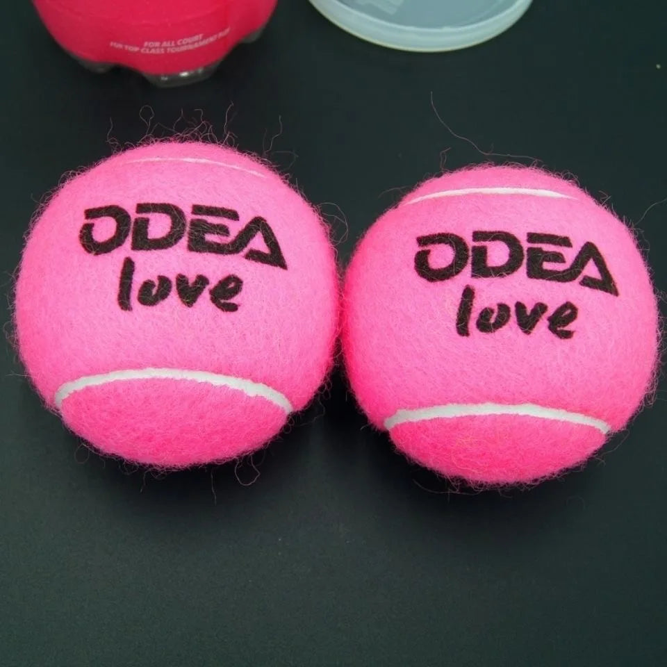 Pink tennis balls