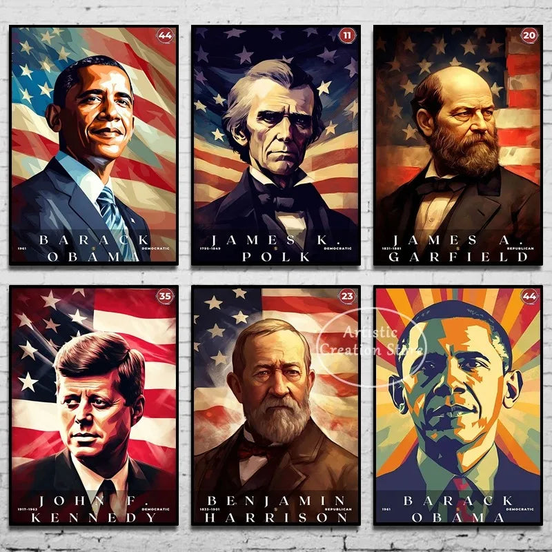 US Presidents Poster American History