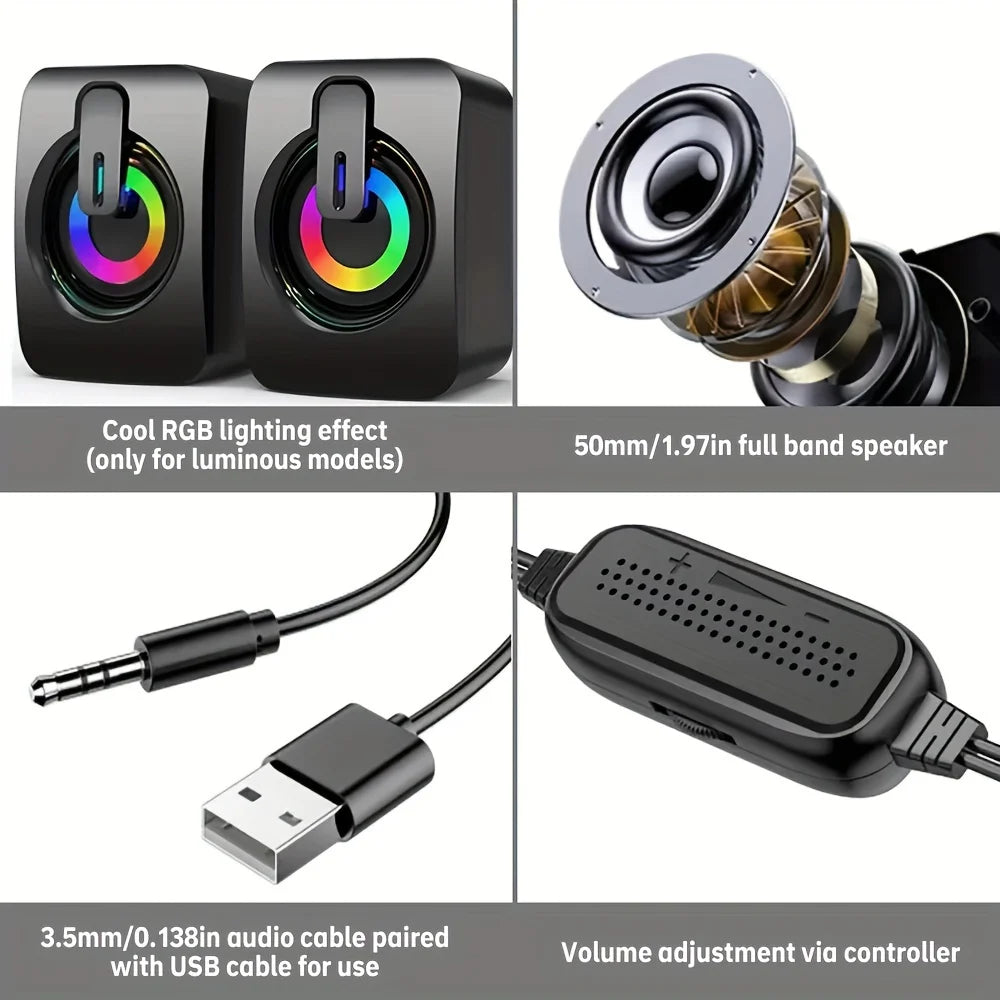 Computer Speakers PC Sound Box USB Wired