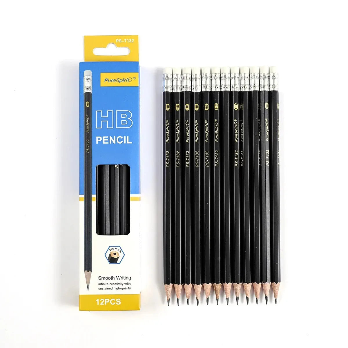 12PCS Woodcased Pencils with Eraser