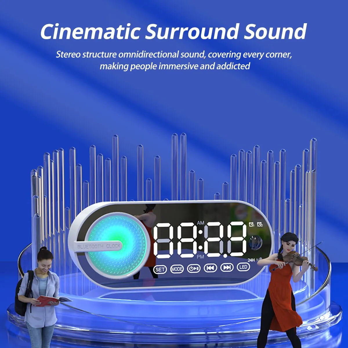 Wireless Bluetooth Speaker Alarm Clock