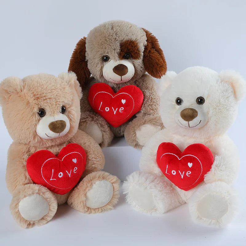 Cute Heart Bear Dog Plush Toys