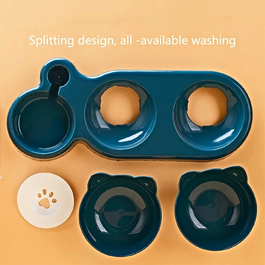 Pet Bowls With Water Feeder, 3 In 1 Ear Design