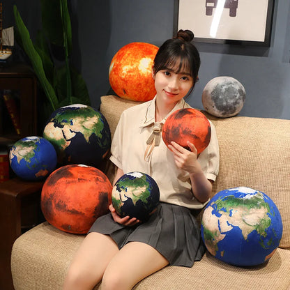 Earth Sun Mars Plush Toy Stuffed Planets Cushion