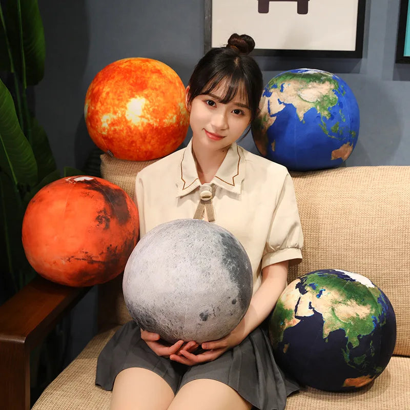 Earth Sun Mars Plush Toy Stuffed Planets Cushion