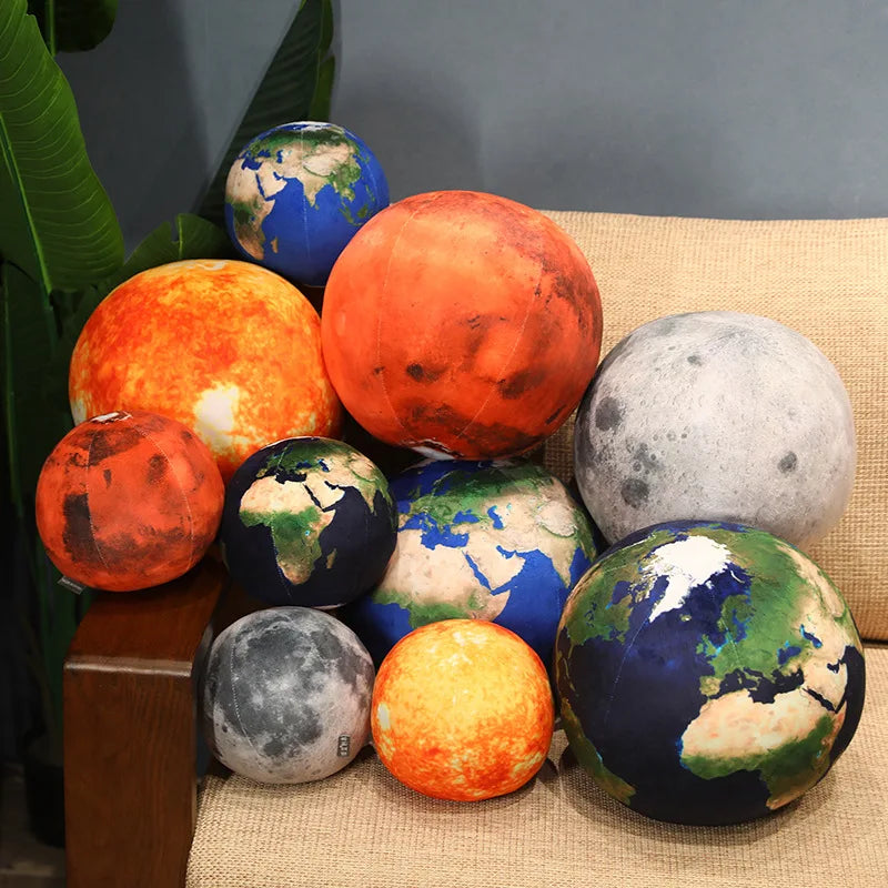 Earth Sun Mars Plush Toy Stuffed Planets Cushion